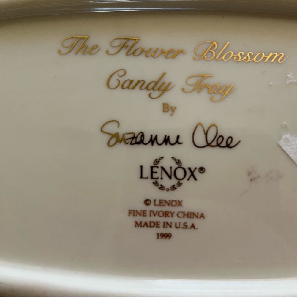 Vintage 1999 Lenox The Flower Blossom Candy Tray by Suzanne Clee. - Picture 4 of 4